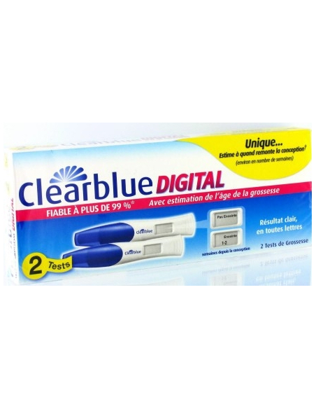 Test de grossesse digital, boite de 2 tests