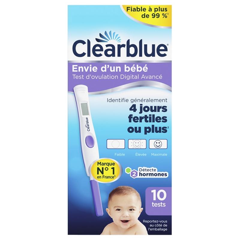 Test d'Ovulation DIGITAL avec Lecture de Deux Hormones - 10 tests