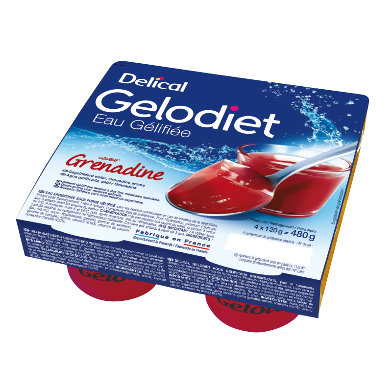 Eau Gélifiée GELODIET Saveur Grenadine