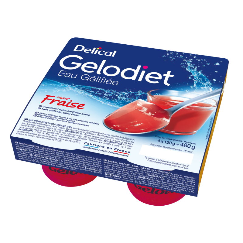 Eau Gélifiée GELODIET Saveur Fraise