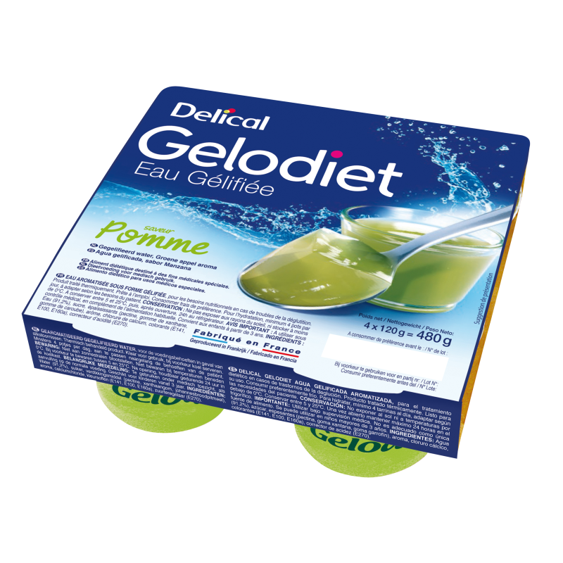 Eau Gélifiée GELODIET Saveur Pomme Verte