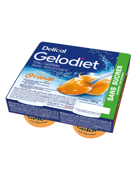 Eau Gélifiée édulcorée GELODIET Saveur Orange