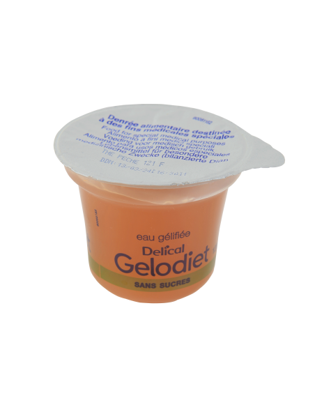 Eau Gélifiée édulcorée GELODIET Saveur Thé - Pêche