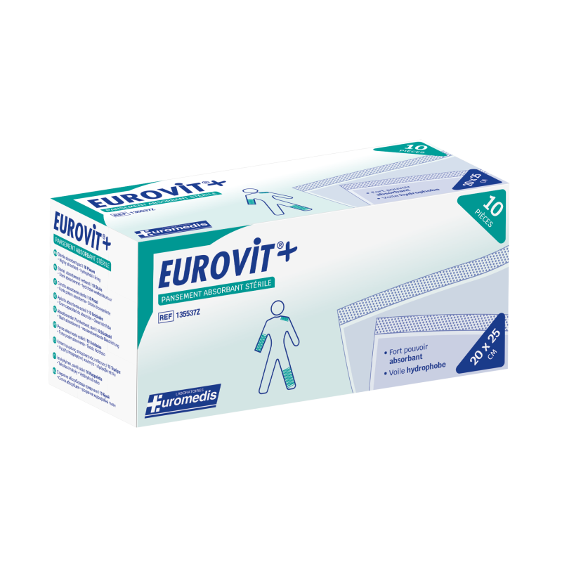 Pansement absorbant stérile EUROVIT +...