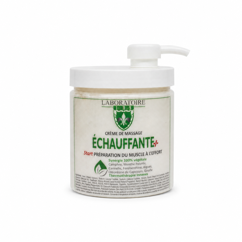 Crème Échauffante Plus + - 500 ml pot...