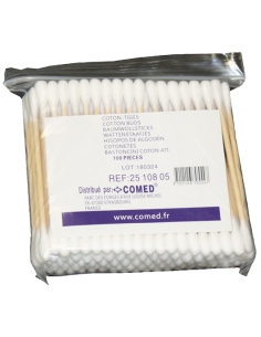 COTON TIGE BOIS 7,5CM X100