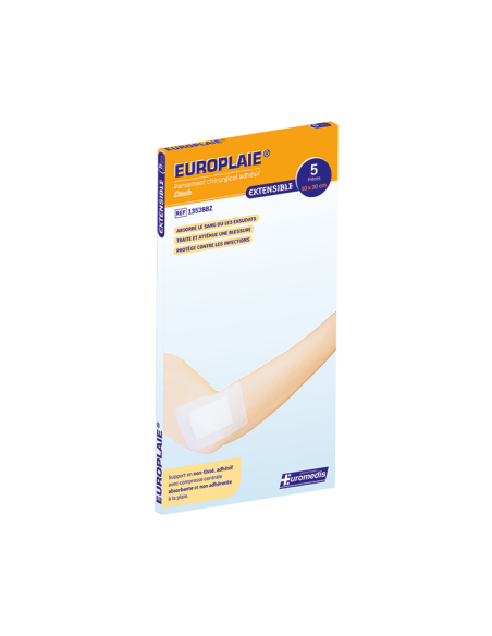 Pansement stérile en non - tissé avec compresse de gaze absorbante centrale EUROPLAIE 10 x 20 cm LPP