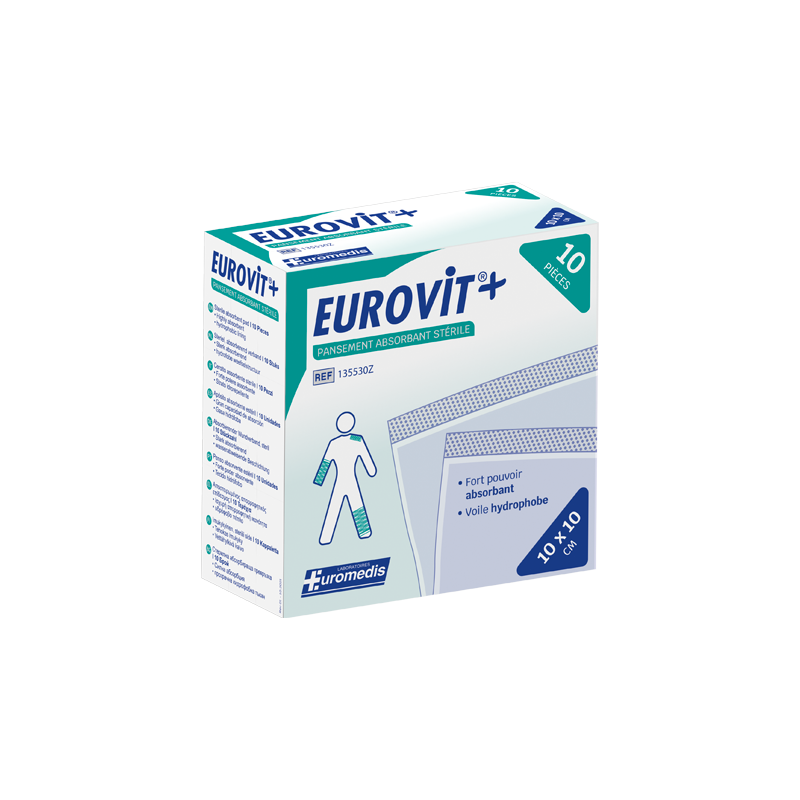 Pansement absorbant stérile EUROVIT +...