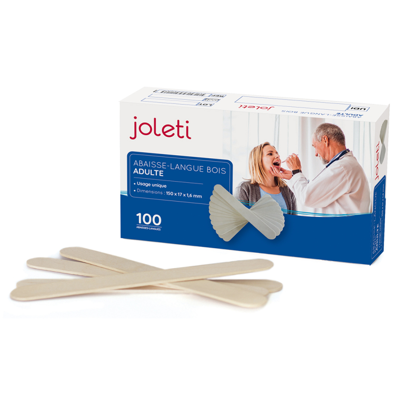 ABAISSE LANGUE BOIS ADU JOLETI 150X17MM