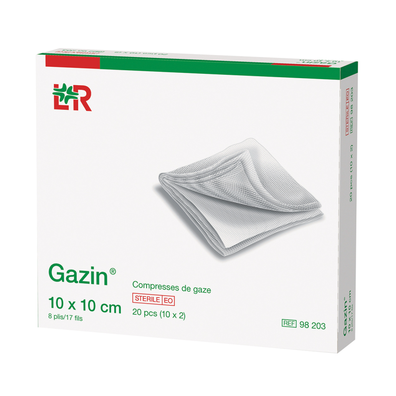 COMPRESSE GAZE ST 10X10CM X2 LPP