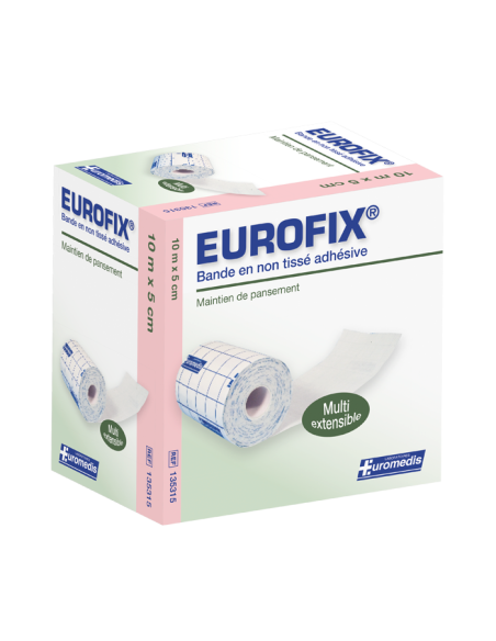 Bande en non - tissé adhésive extensible EUROFIX 10 m x 5 cm