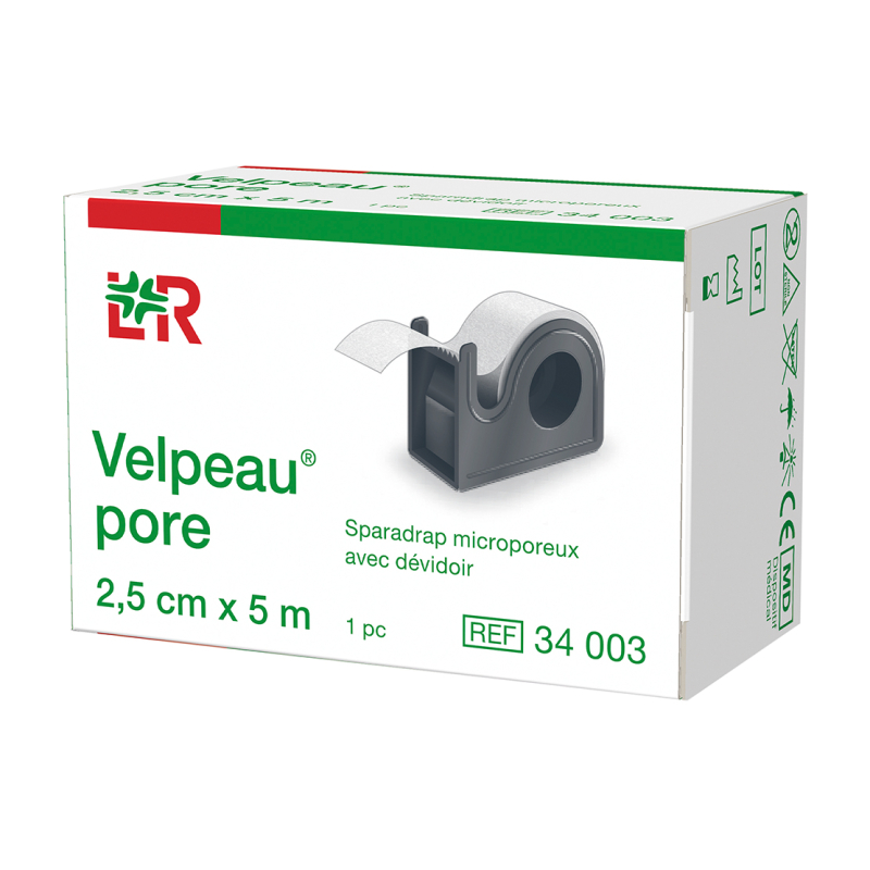 SPARADRAP VELPEAUPORE 2,50CMX9,14M DEV