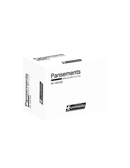 Pansement avec compresse non adhérente et support élastique saumon 7 x 2 cm