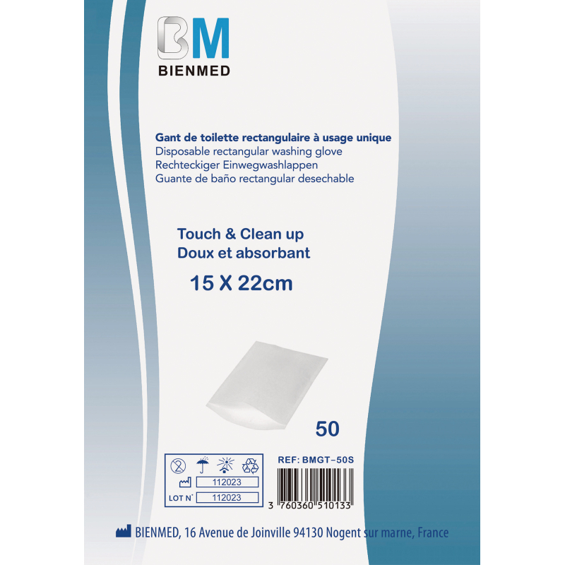 GANT TOILETTE MOLLETONNE BLANC 15X22CM