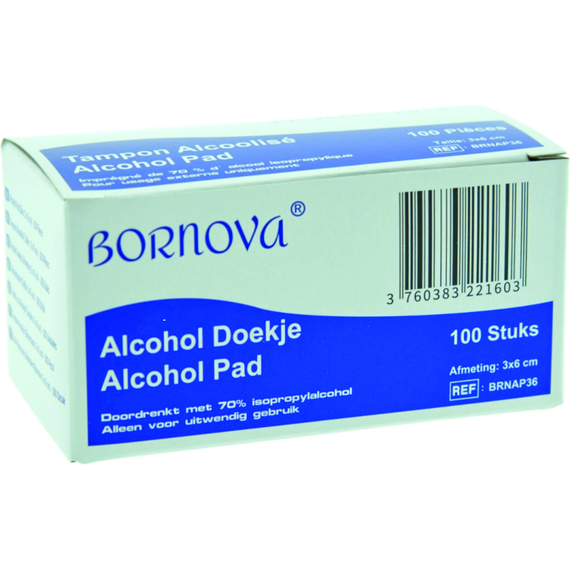 Tampon d'alcool BORNOVA x100