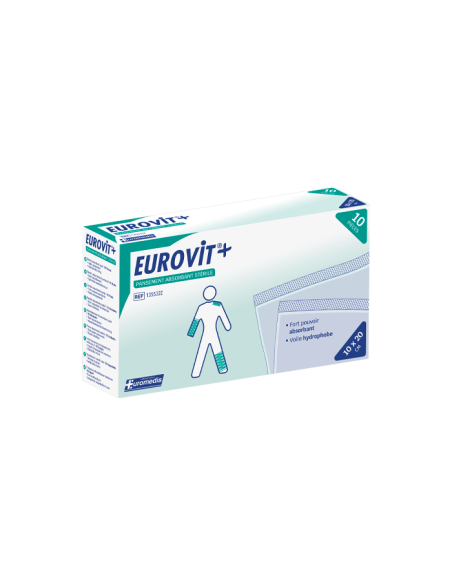 Pansement absorbant stérile EUROVIT + 10 x 20 cm LPPR