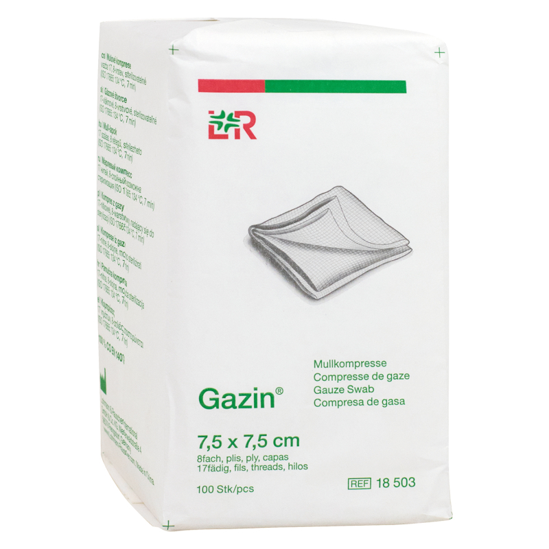 COMPRESSE GAZE NS 7,5X7,5CM 17F 8P
