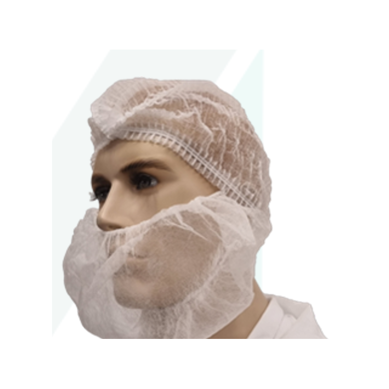 Cache barbe blanc, 45 cm, sachet de 100