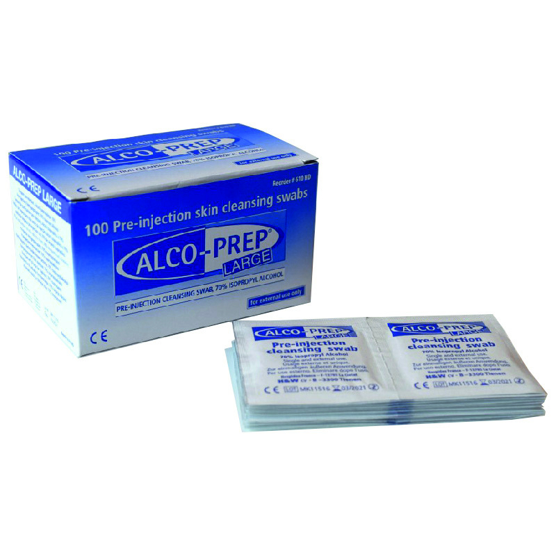 Tampon d'alcool Alco - Prep Large x100