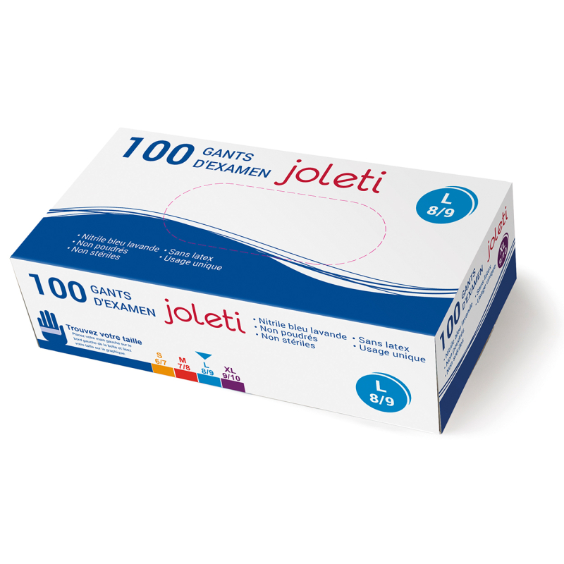 GANT NITRILE NON POUDRE T8/9 JOLETI