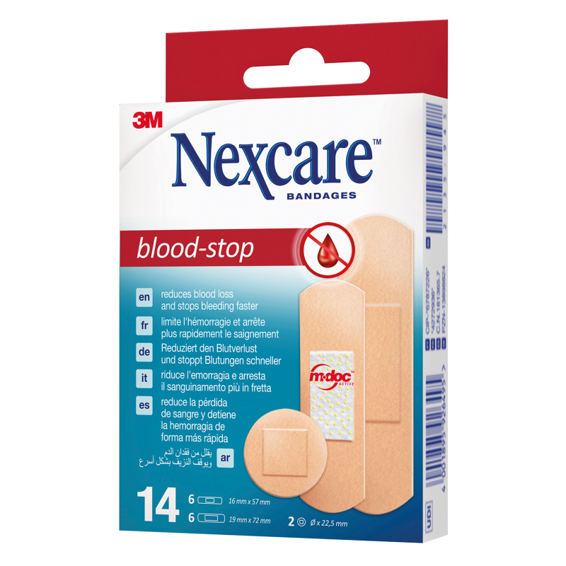 PANSEMENT NEXCARE BLOOD STOP BTE 14