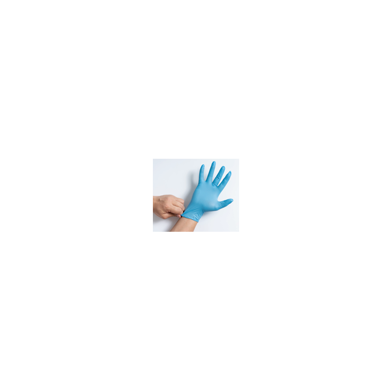 Gants d'examen en nitrile bleu non...