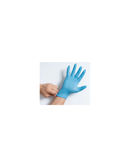 Gants d'examen en nitrile bleu non poudrés, PROCIAN, taille S, boîte de 100