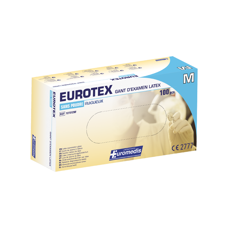Gant d'examen en latex EUROTEX sans...