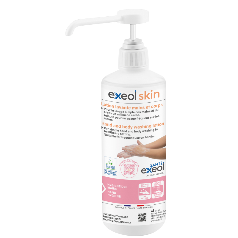 LOTION LAVANTE EXEOL SKIN 500ML + POMPE