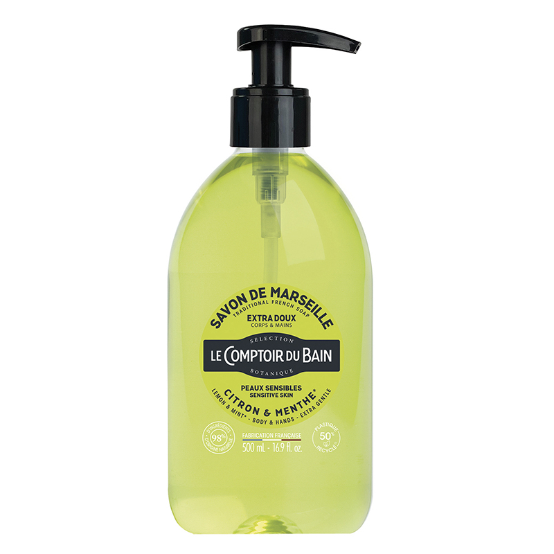 SAVON MARSEILLE CITRON MENTHE 500ML