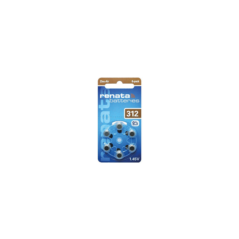 PILE AUDITIVE 312AE 1,45V 165mAh