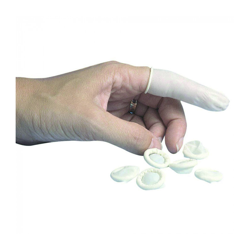 Doigtier roulé latex x100