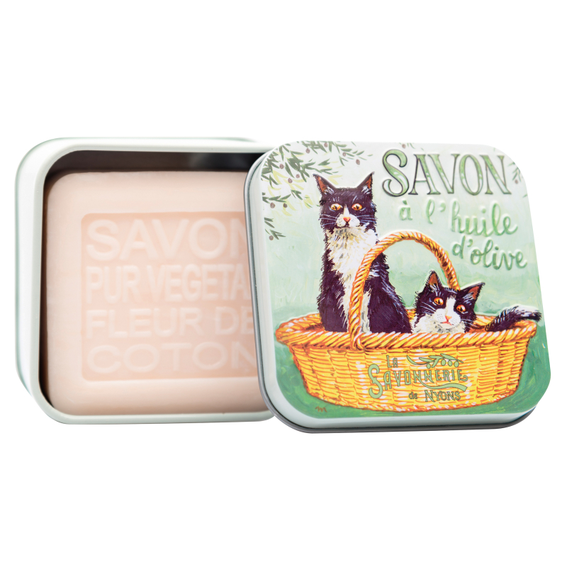 SAVON FLEUR COTON CHAT NOIR BLC BM 100GR