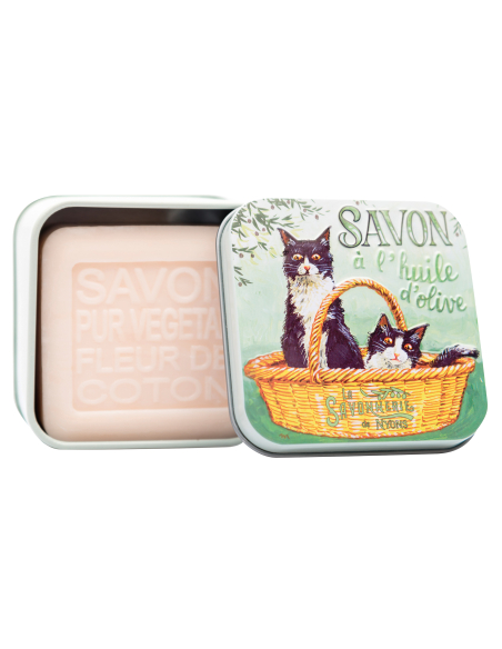 SAVON FLEUR COTON CHAT NOIR BLC BM 100GR