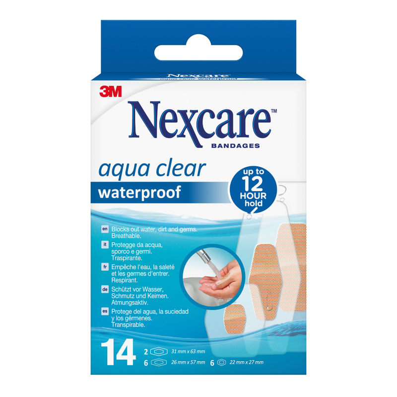 PANSEMENT NEXCARE AQUA CLEAR BTE 14...
