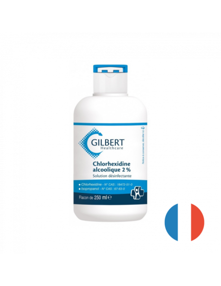 Chlorhexidine alcoolique incolore 2%, flacon de 125ml
