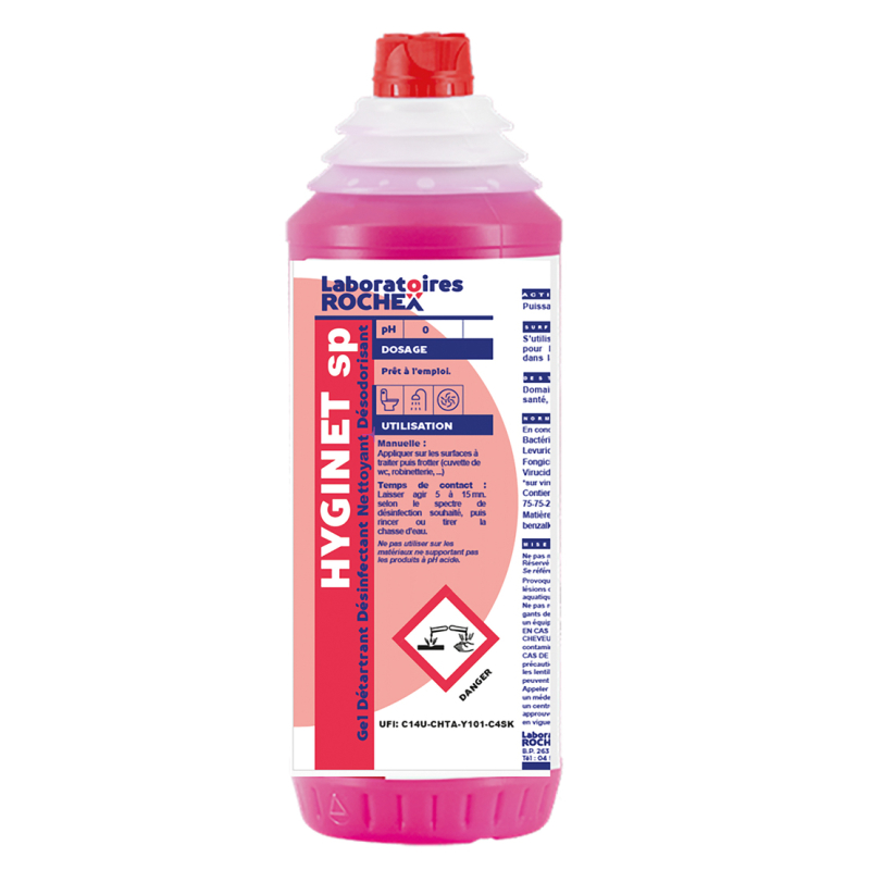 GEL HYGINET DESINFECTANT NETTOYANT WC 1L