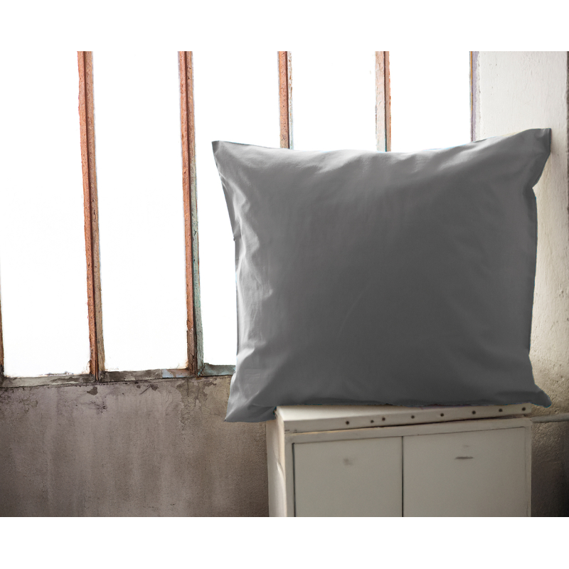 TAIE OREILLER 65X65 GRIS PCN