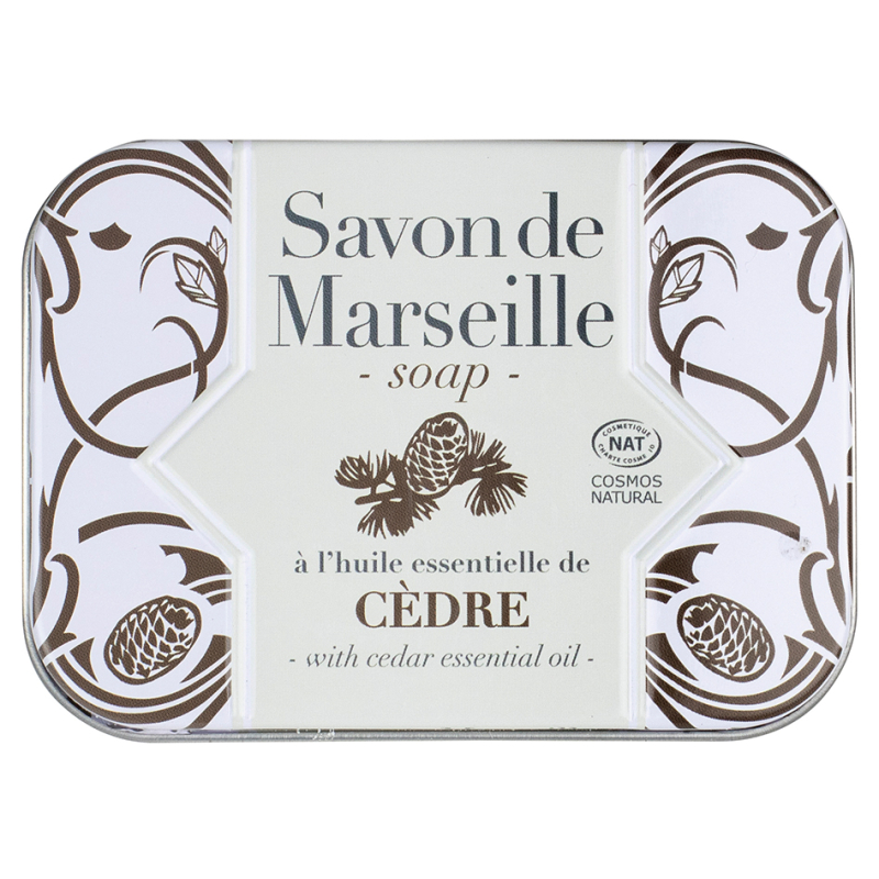 SAVON MARSEILLE CEDRE 100GR BOITE METAL