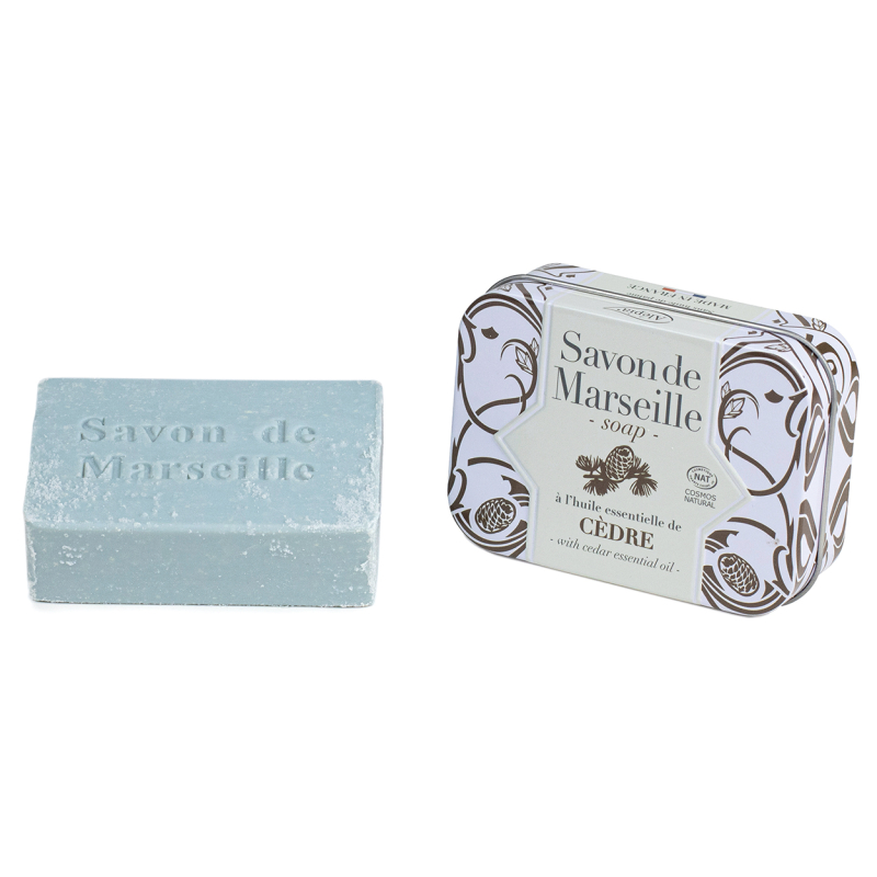 SAVON MARSEILLE CEDRE 100GR BOITE METAL