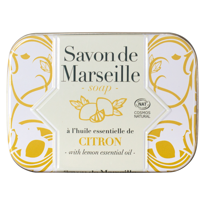 SAVON MARSEILLE CITRON 100GR BOITE METAL