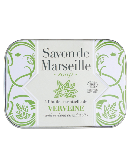 SAVON MARSEILLE VERVEINE 100GR BOITE METAL