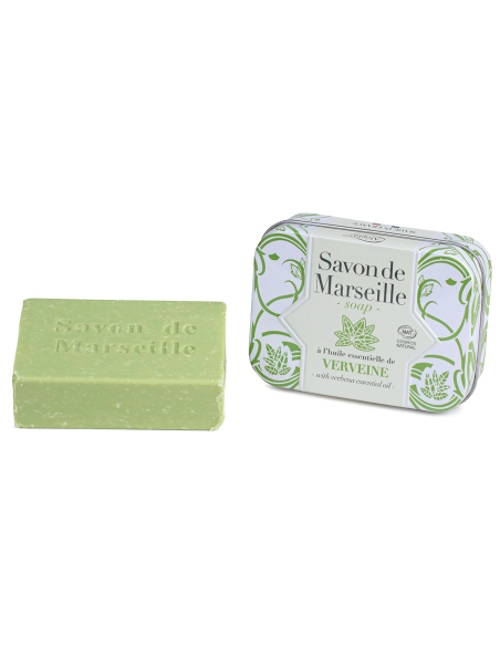 SAVON MARSEILLE VERVEINE 100GR BOITE METAL