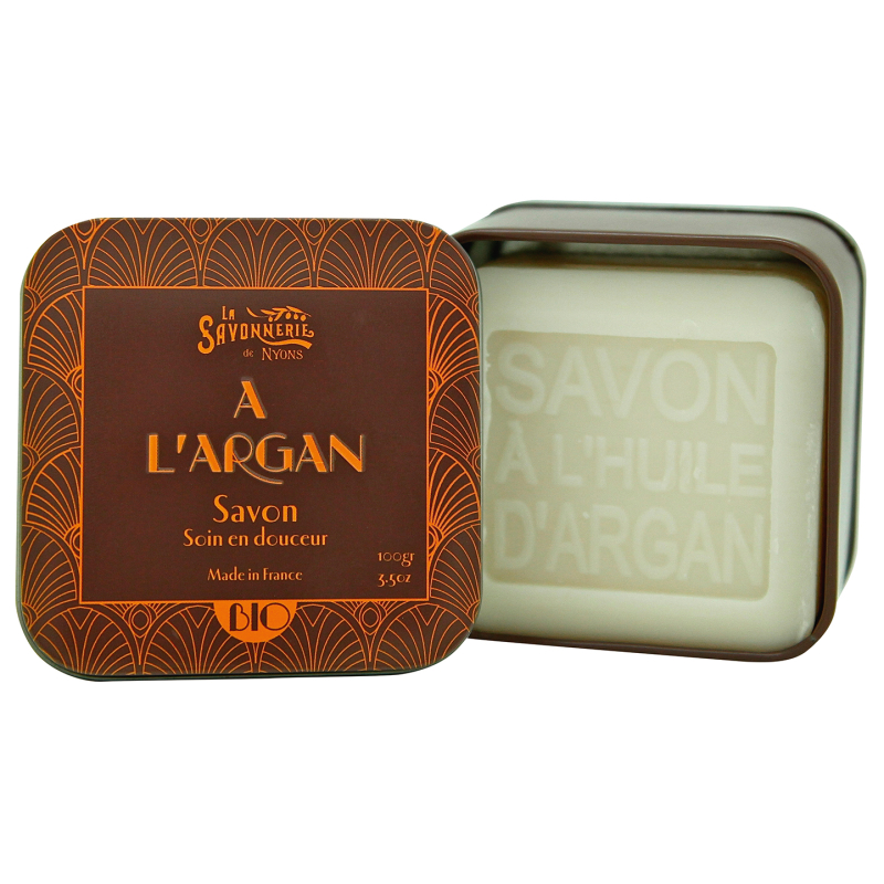SAVON HUILE ARGAN BIO BOITE METAL 100GR