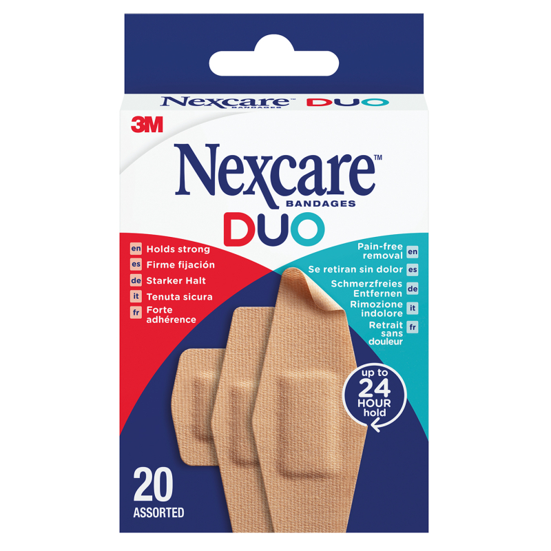 PANSEMENT NEXCARE DUO BTE 20 3T ASSORTI