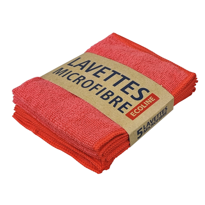 CHIFFON MICROFIBRE 32X36CM ROUGE X5