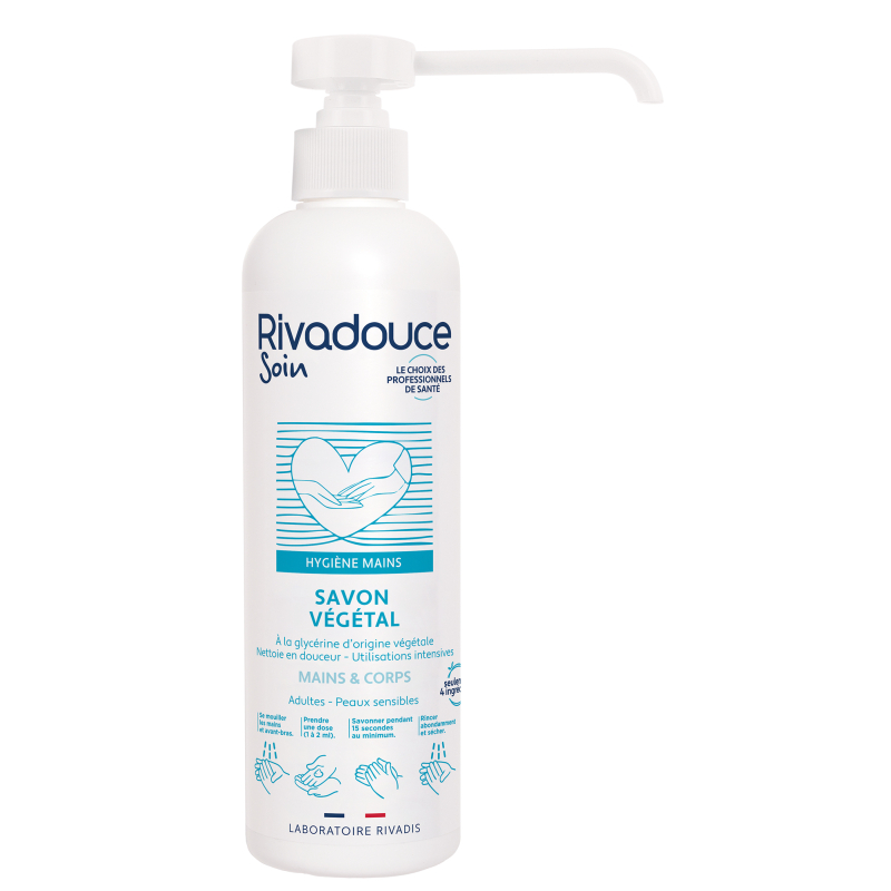 SAVON VEGETAL RIVADOUCE 500ML+POMPE