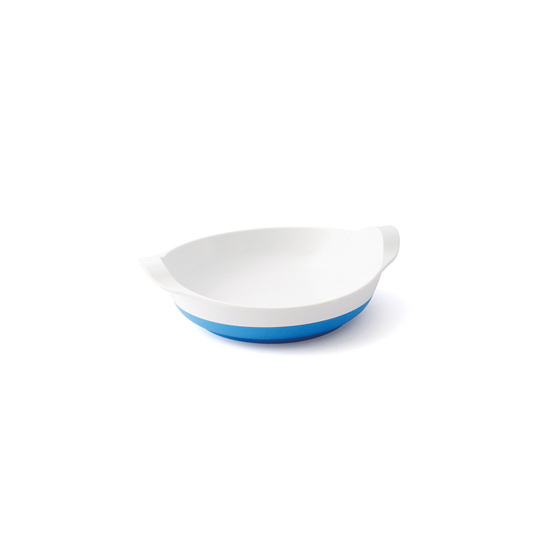 ASSIETTE CREUSE ANTIDERAPANTE BLANC BLEU
