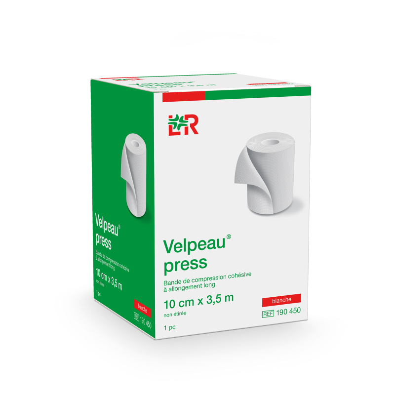 BANDE VELPEAUPRESS 7CMX3M BLANC