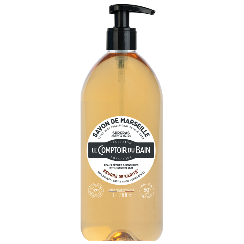 SAVON MARSEILLE BEURRE KARITE 1L